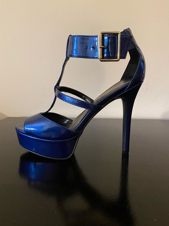 Candie's Shoes - Women’s Candies Blue High Heel Platform Shoe